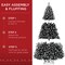 Best Choice Products Artificial Frosted Christmas Tree, Premium Pre-Lit Spruce Design, Dense Branches – Black Spruce